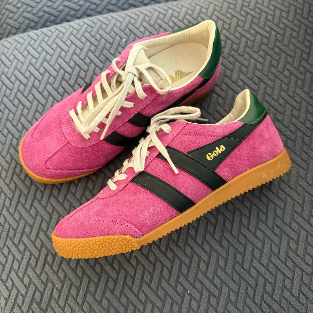 Gola ‘Elan’ Vibrant Pink, Black, Green Sneakers sz 6